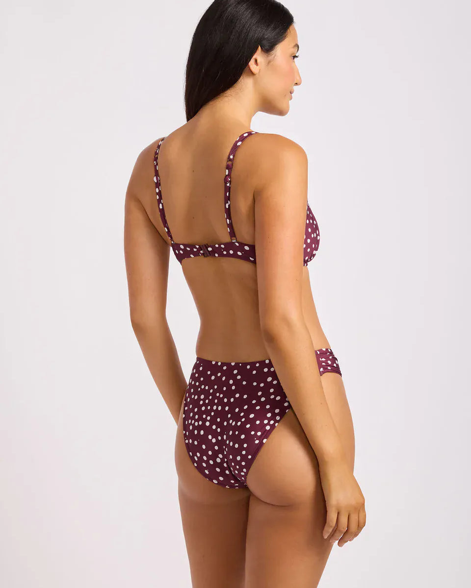 Seafolly Seafolly Ruched Bralette - Dark Burgundy Ruched Bralette | Seafolly Splash Swimwear Bikini Tops