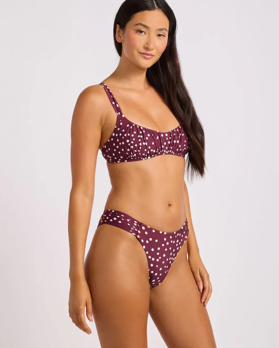 Seafolly Seafolly Ruched Bralette - Dark Burgundy Ruched Bralette | Seafolly Splash Swimwear Bikini Tops