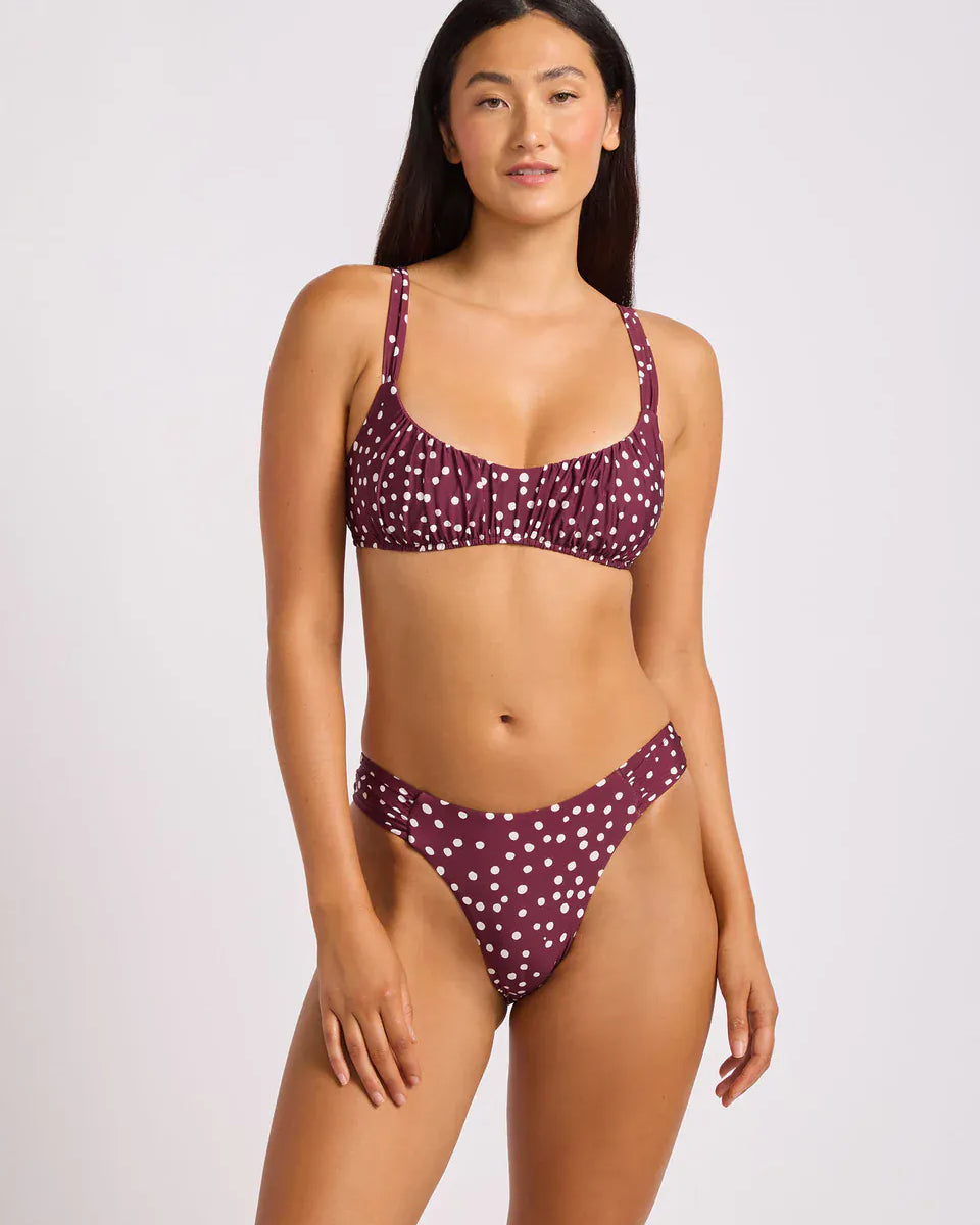 Seafolly Seafolly Ruched Bralette - Dark Burgundy Ruched Bralette | Seafolly Splash Swimwear Bikini Tops