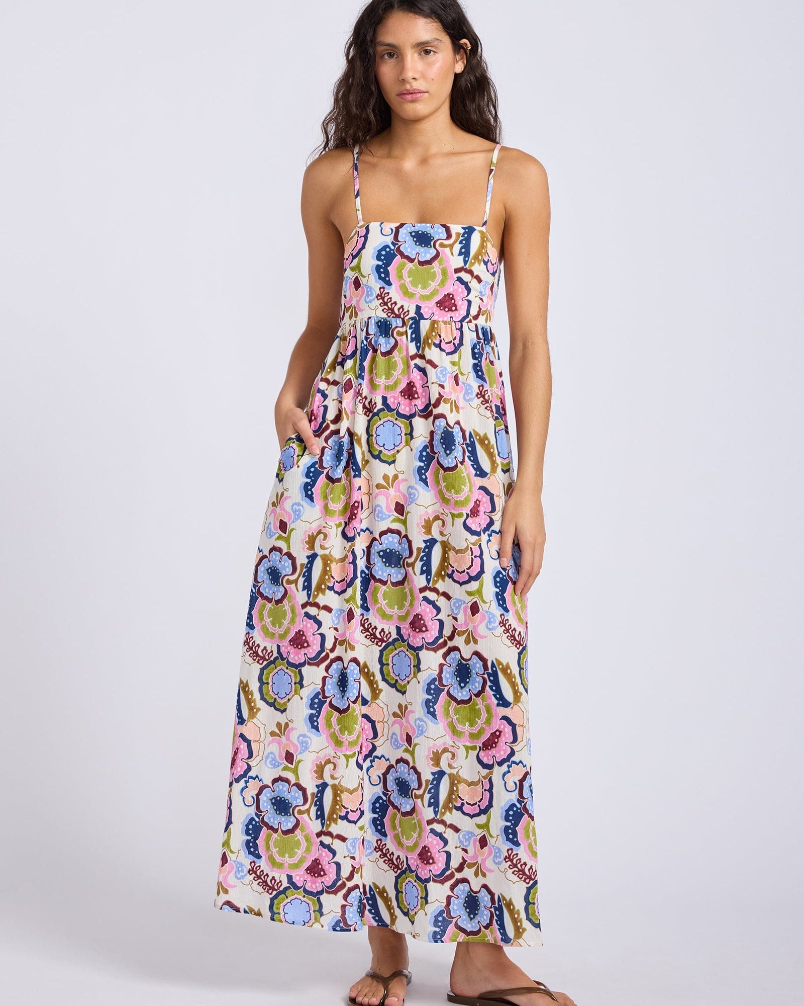 Seafolly Seafolly Sea Blossom Midi Dress - Vanilla Seafolly Sea Blossom Midi Dress - Vanilla Splash Swimwear Dress
