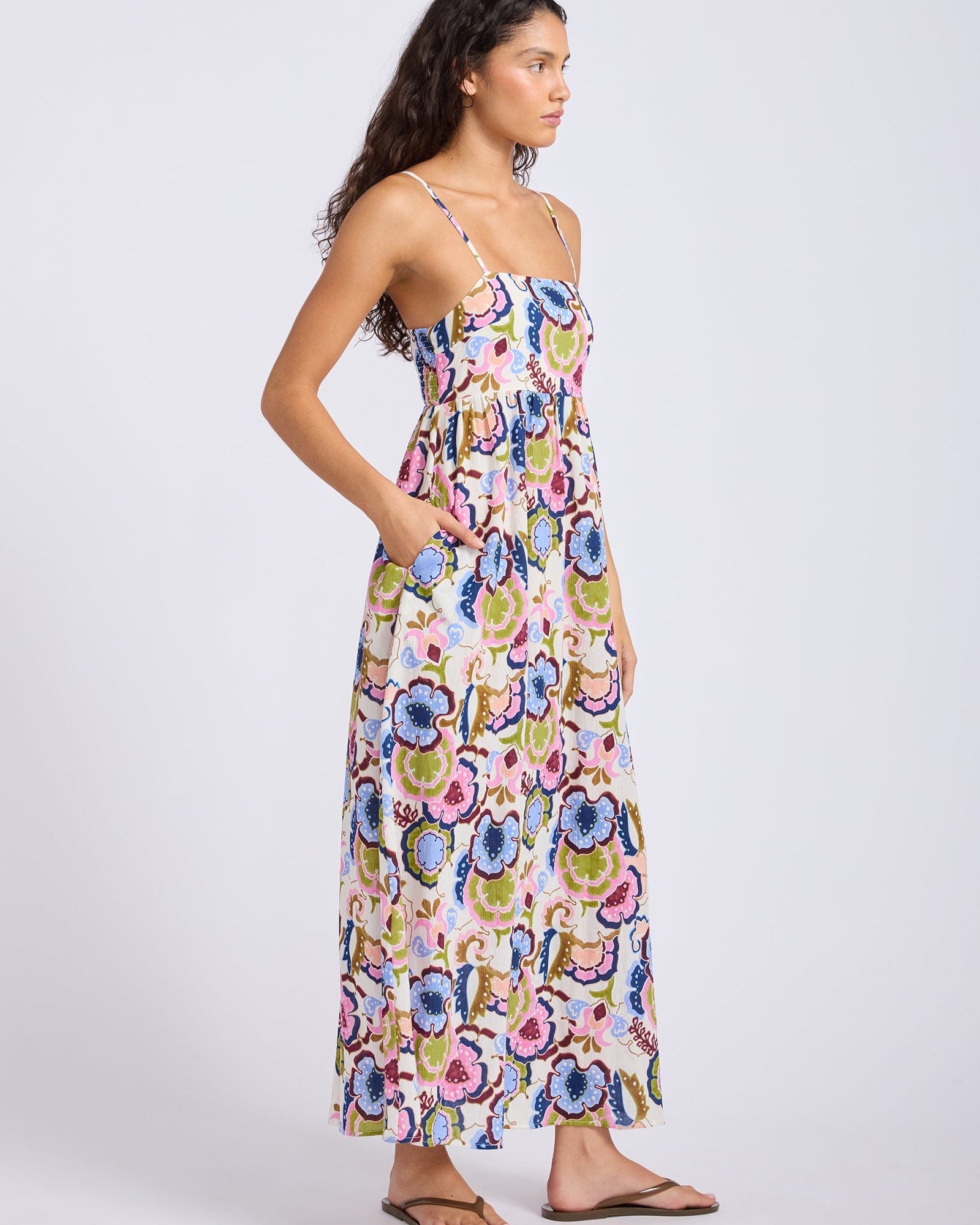 Seafolly Seafolly Sea Blossom Midi Dress - Vanilla Seafolly Sea Blossom Midi Dress - Vanilla Splash Swimwear Dress