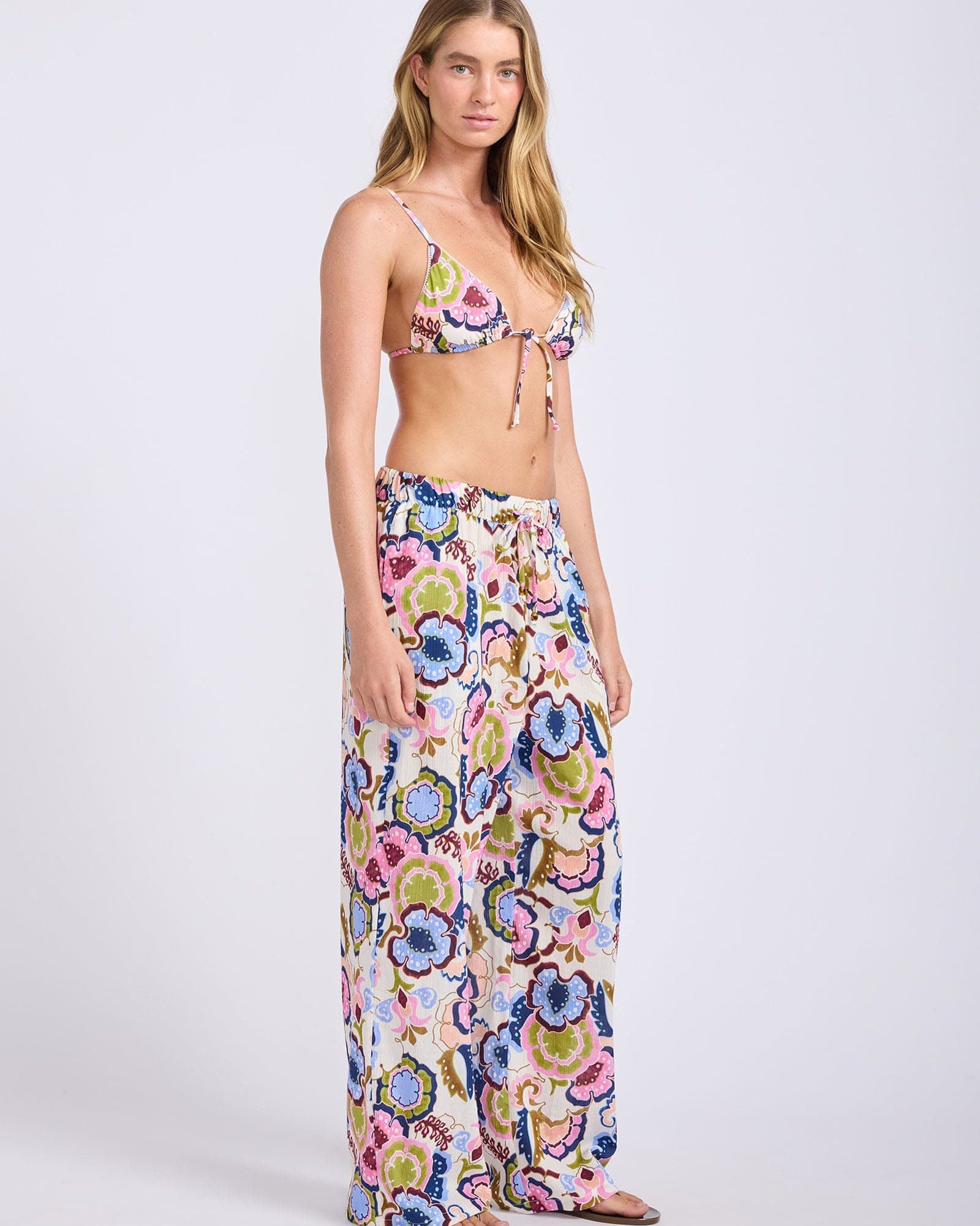 Seafolly Seafolly Sea Blossom Wide Leg Pant Seafolly Sea Blossom Wide Leg Pant Splash Swimwear Pant