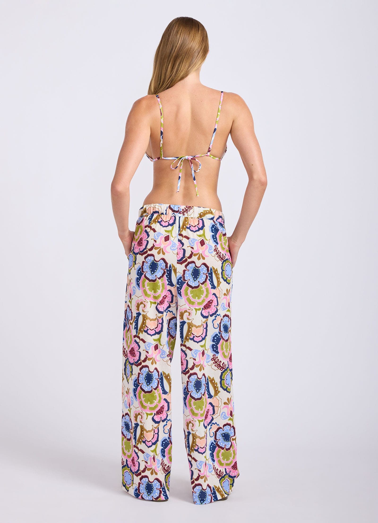 Seafolly Seafolly Sea Blossom Wide Leg Pant Seafolly Sea Blossom Wide Leg Pant Splash Swimwear Pant