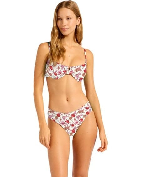Seafolly Seafolly Summer Chintz DD Cup Underwire Bra DD Cup Underwire Bra Ecru | Seafolly Splash Swimwear Bikini Tops