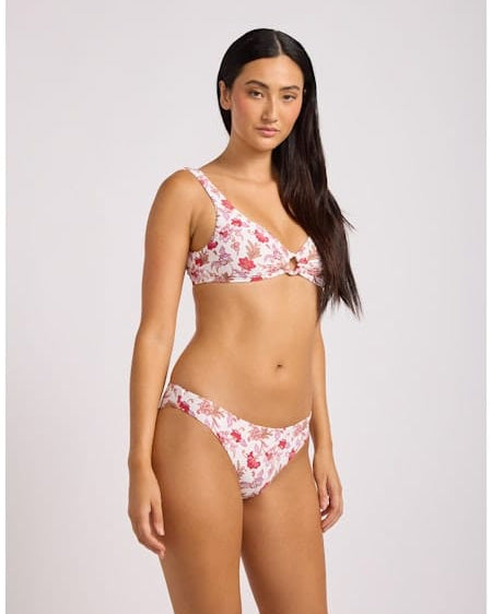 Seafolly Seafolly Summer Chintz MultiFit Ring Front Tank MultiFit Ring Front Tank Ecru | Seafolly Splash Swimwear Bikini Tops