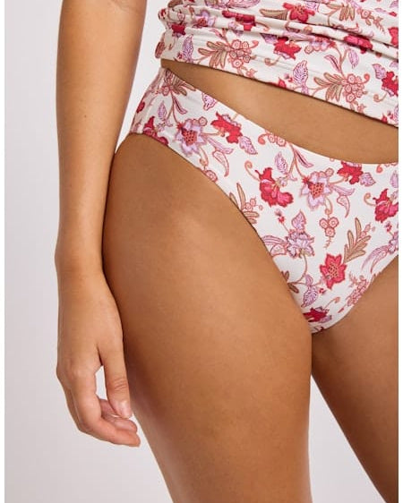 Seafolly Seafolly Summer Chintz Retro Pant Retro Pant Ecru | Seafolly Splash Swimwear Bikini Bottoms