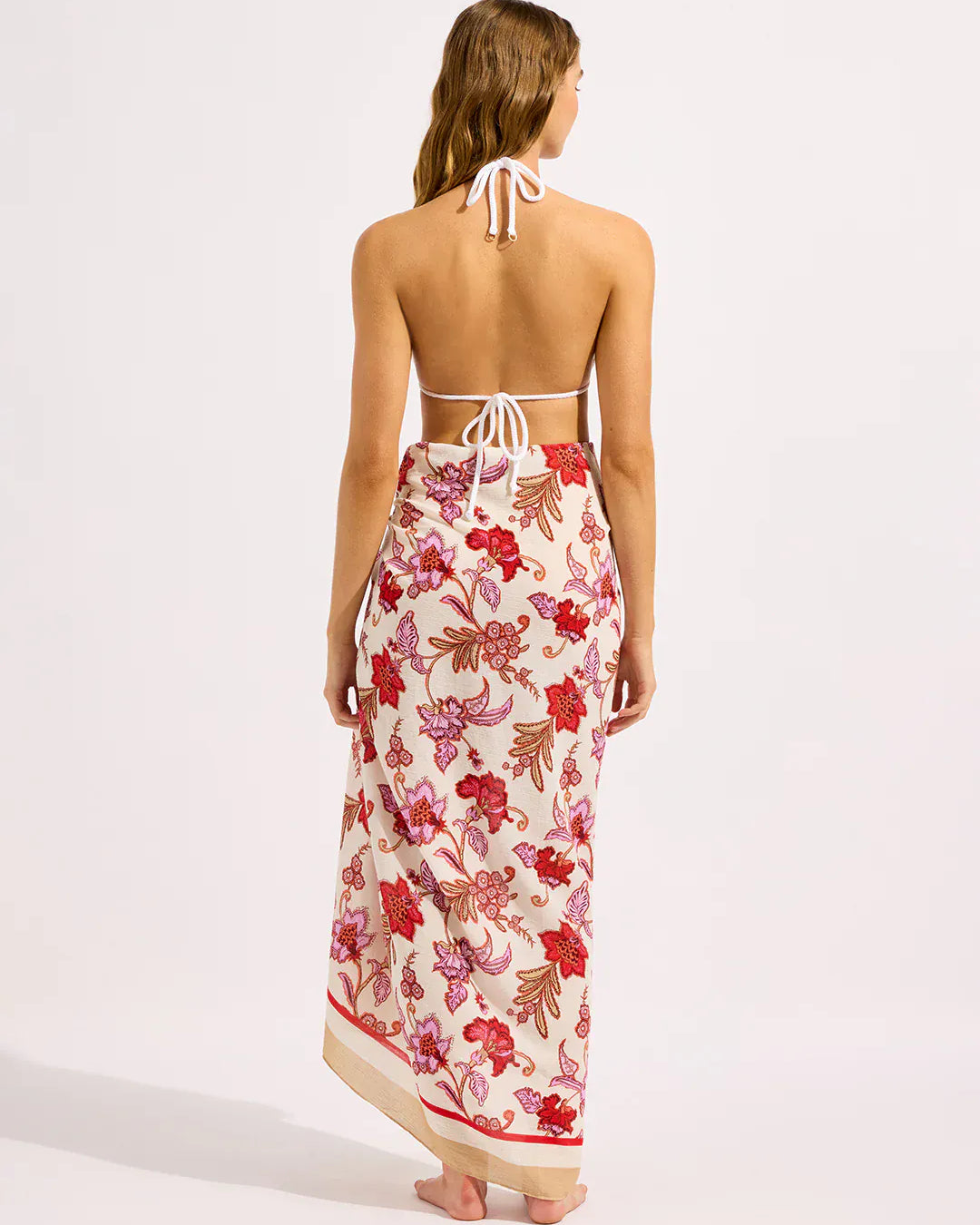 Seafolly Seafolly Summer Chintz Sarong 55776-SG-OS Summer Chintz Sarong Ecru | Seafolly Splash Swimwear Sarong Ecru / O/S 9360519210637