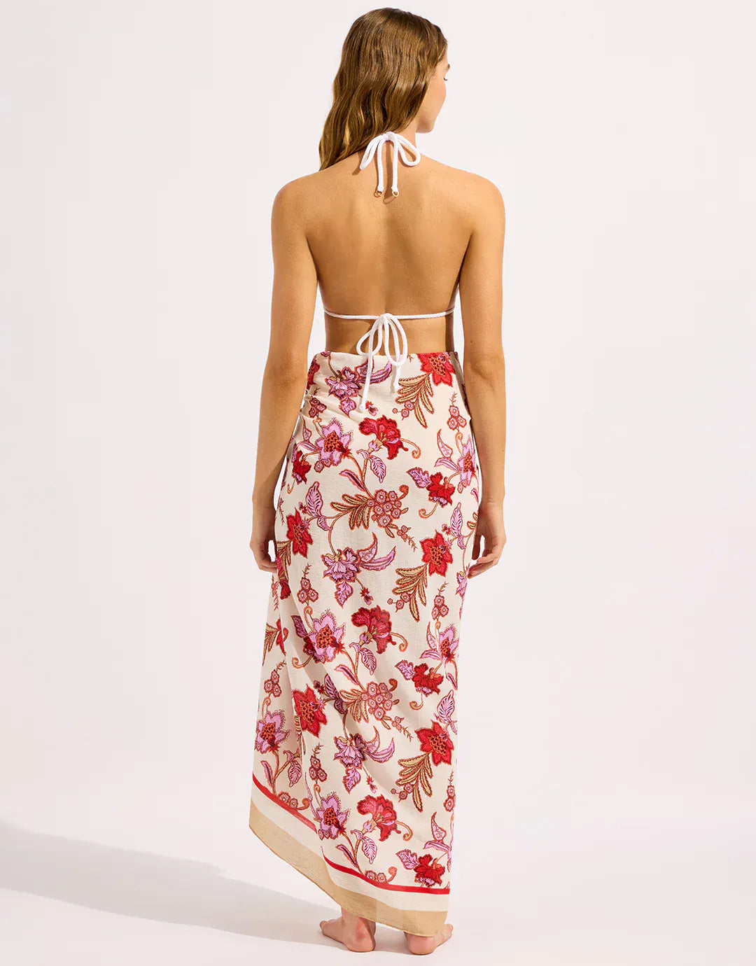 Seafolly Seafolly Summer Chintz Sarong 55776-SG-OS Summer Chintz Sarong Ecru | Seafolly Splash Swimwear Sarong Ecru / O/S 9360519210637