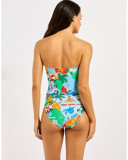 Seafolly Seafolly Viva Vacation Bandeau One Piece - Powder Blue Seafolly Viva Vacation Bandeau One Piece - Powder Blue Splash Swimwear One Piece