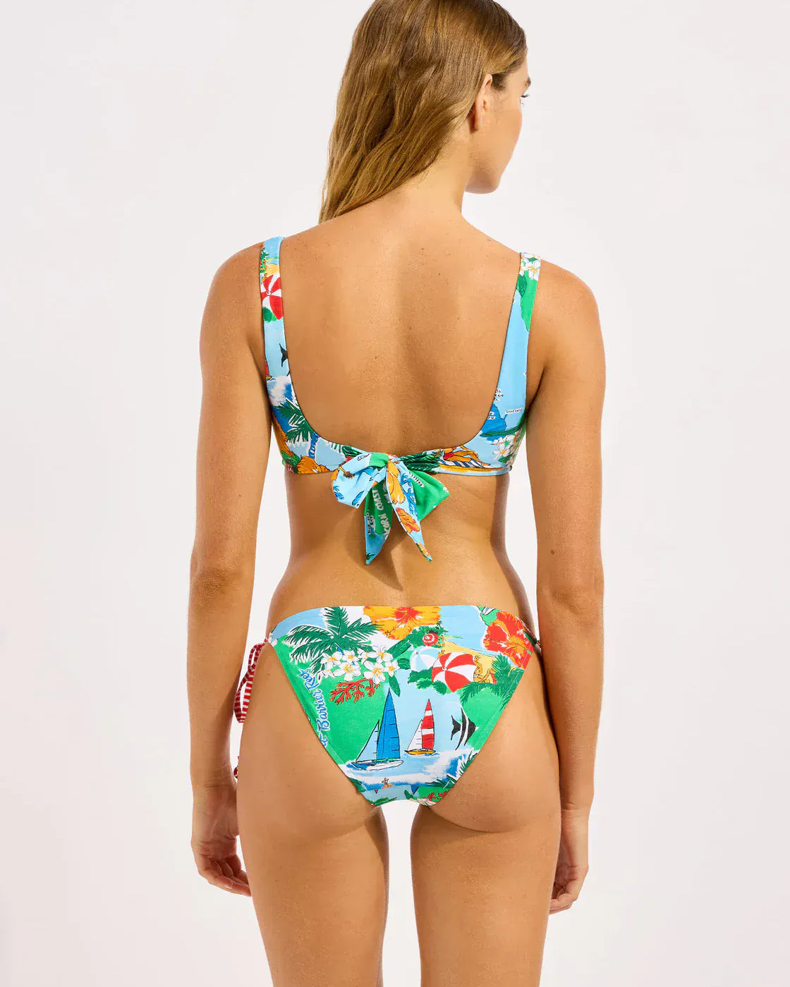 Seafolly Seafolly Viva Vacation Ring Front Tank - Powder Blue Seafolly Secret Garden Ring Front Tank - Jade Splash Swimwear Bikini Tops