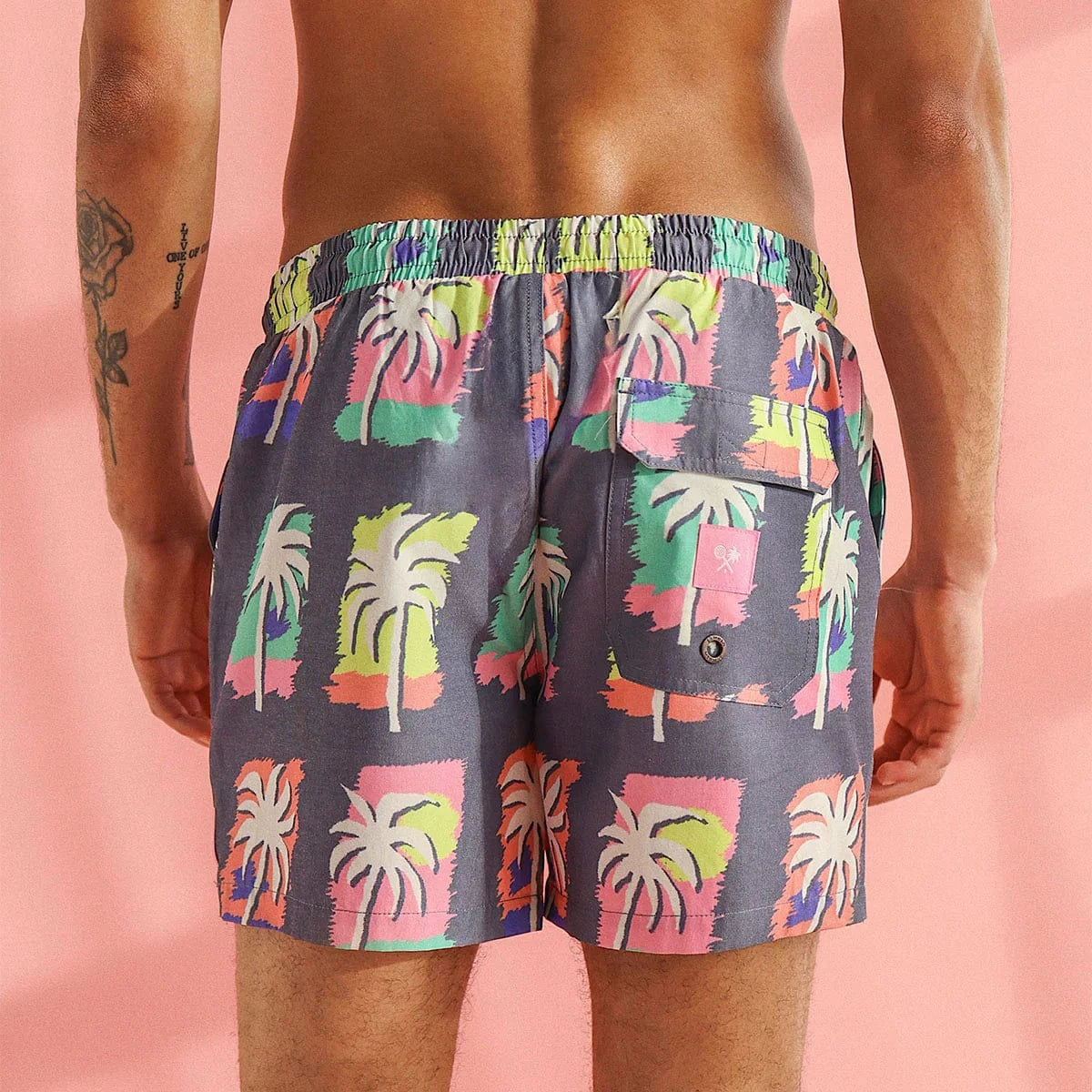 Skwosh Endless Summer Mens Rad Swim Shorts - Multi Skwosh Sunny Boy Mens Swim Shorts - Charcoal Splash Swimwear Mens Clothing