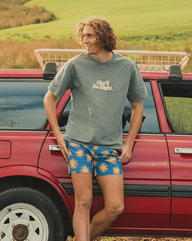 Skwosh She'll Be Right Regular Tee - Charcoal She'll Be Right Regular Tee - Charcoal Splash Swimwear Mens Clothing