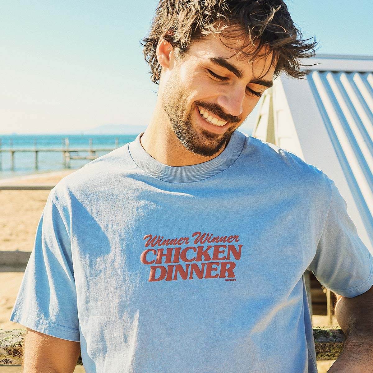 Skwosh Skwosh Chicken Dinner Regular Tee Skwosh Chicken Dinner Regular Tee Splash Swimwear Mens Clothing