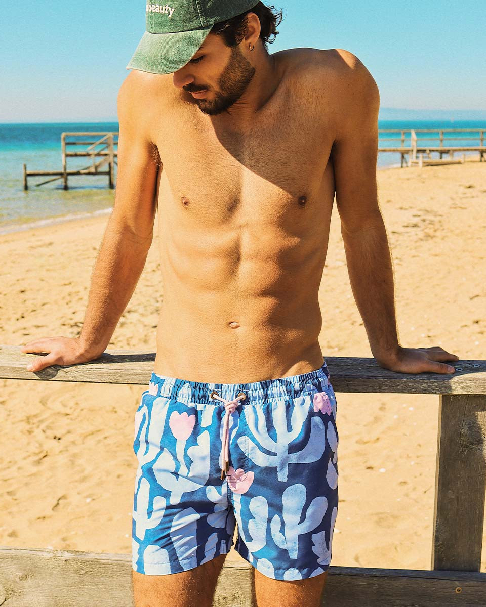 Skwosh Skwosh Prickly Business Mens Eco Short -Navy Skwosh Prickly Business Mens Eco Short -Navy Splash Swimwear Mens Boardies