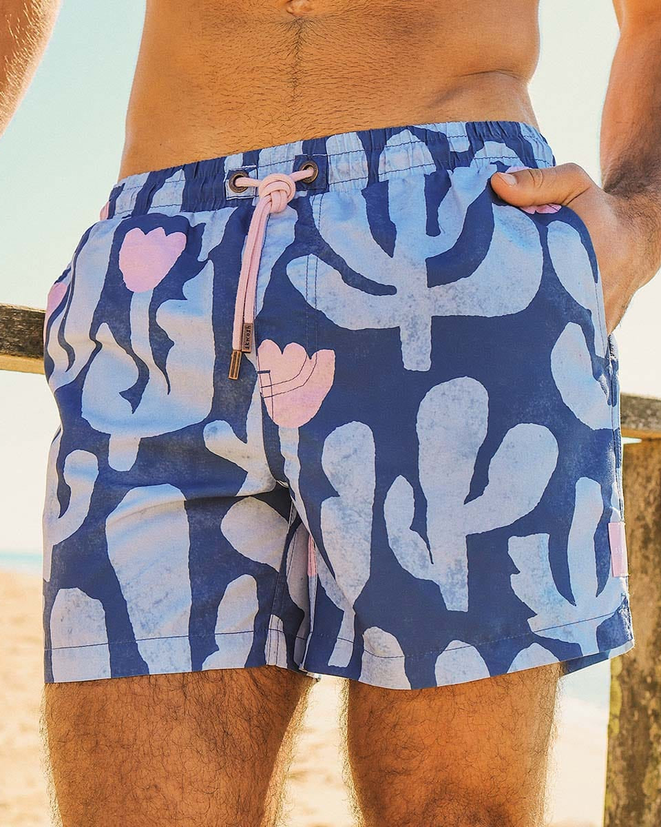 Skwosh Skwosh Prickly Business Mens Eco Short -Navy Skwosh Prickly Business Mens Eco Short -Navy Splash Swimwear Mens Boardies