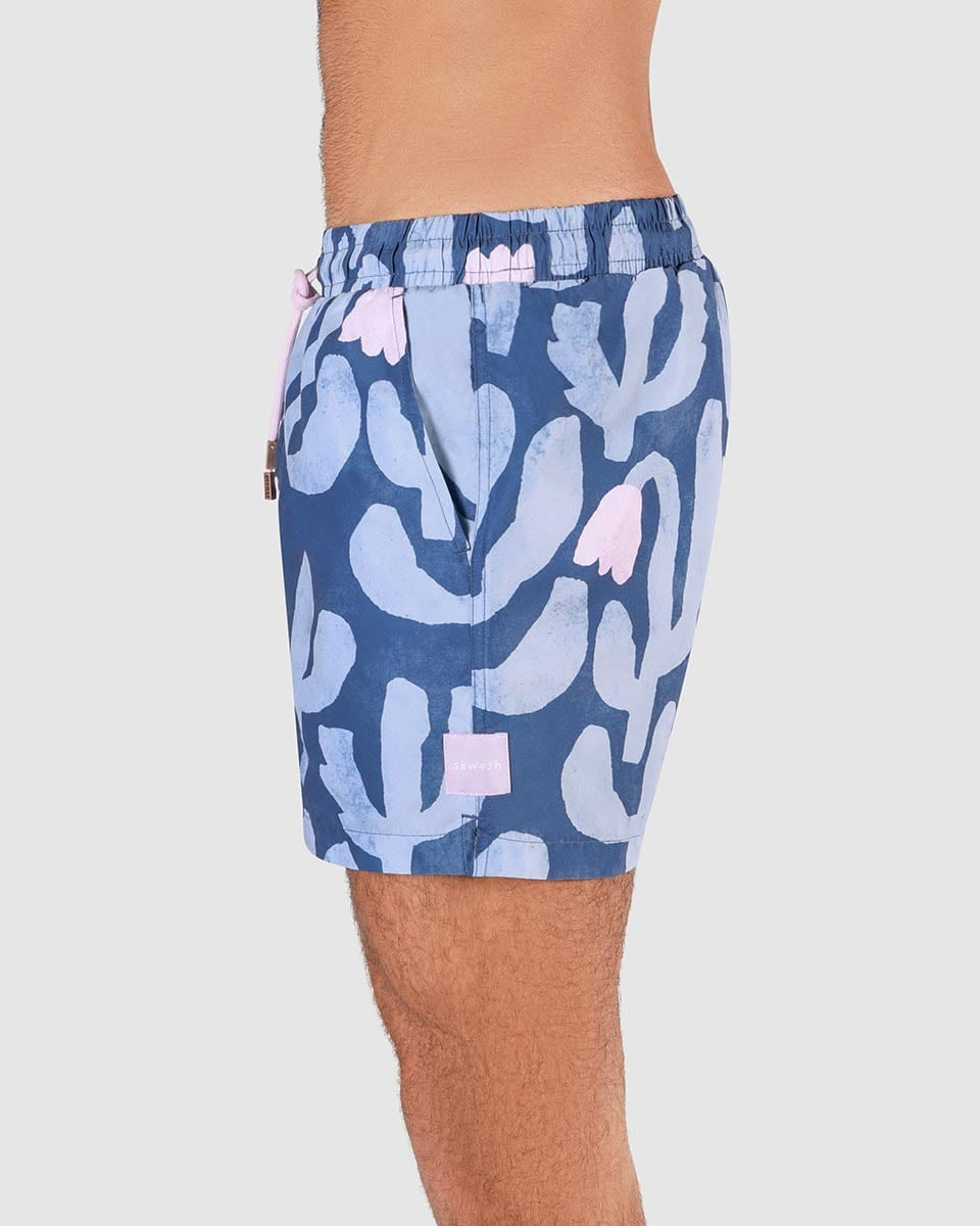 Skwosh Skwosh Prickly Business Mens Eco Short -Navy Skwosh Prickly Business Mens Eco Short -Navy Splash Swimwear Mens Boardies