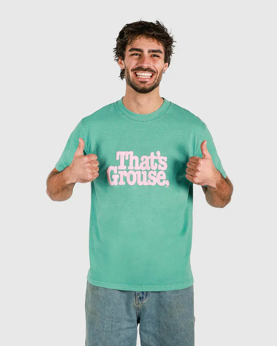 Skwosh Skwosh Thats Grouse Regular Tee - Green Skwosh Thats Grouse Regular Tee - Green Splash Swimwear Mens Clothing