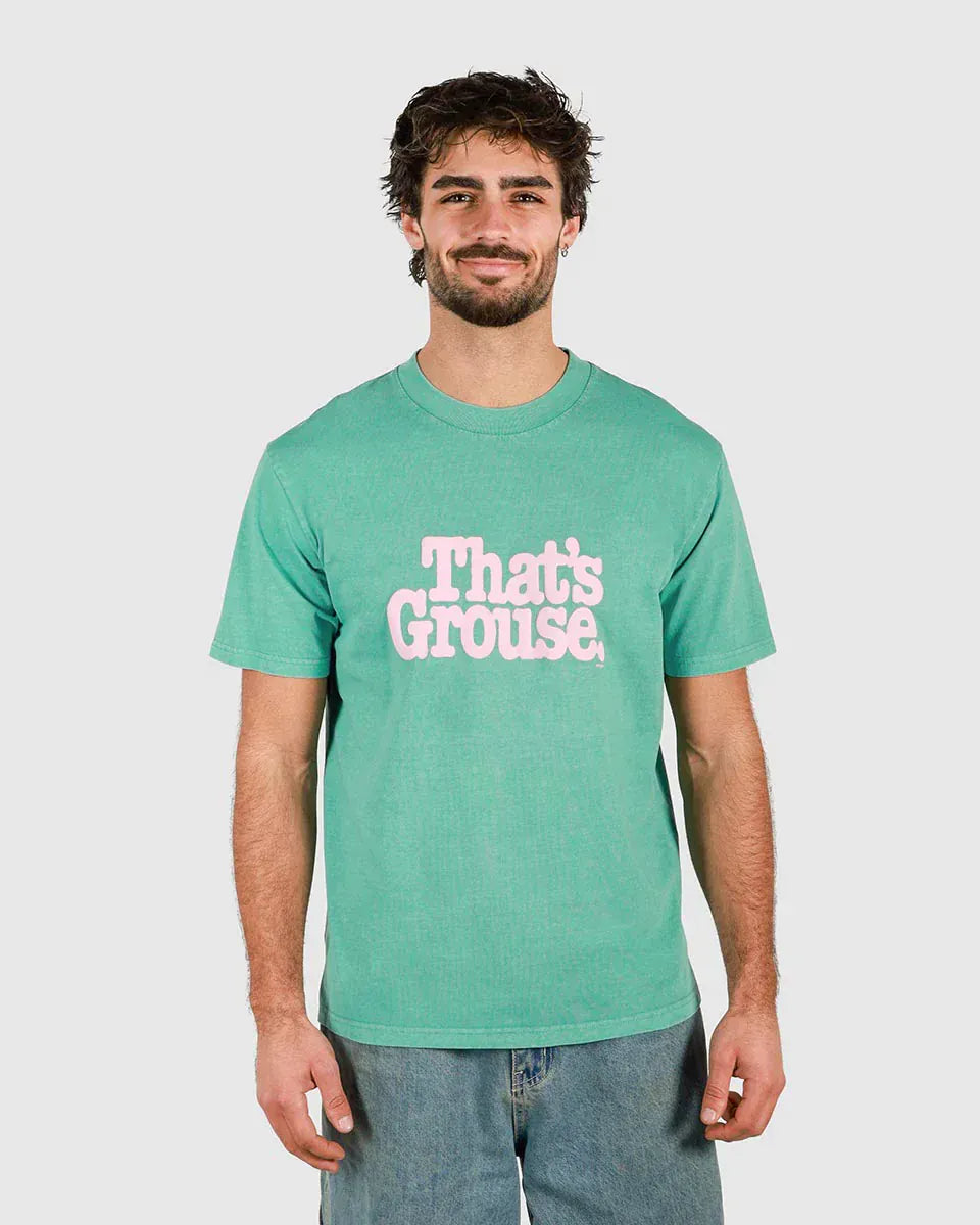 Skwosh Skwosh Thats Grouse Regular Tee - Green Skwosh Thats Grouse Regular Tee - Green Splash Swimwear Mens Clothing