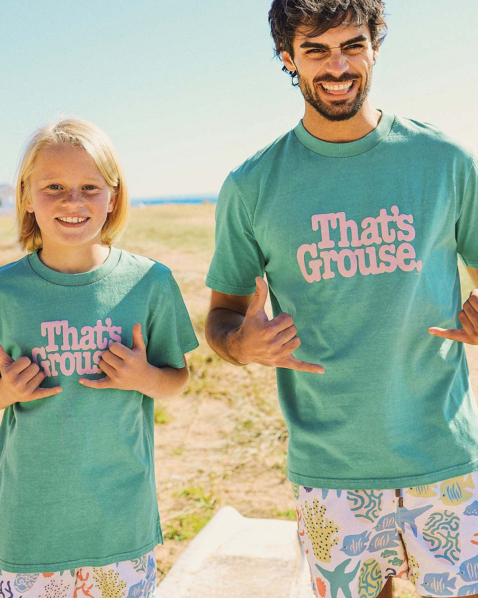 Skwosh Skwosh Thats Grouse Regular Tee - Green Skwosh Thats Grouse Regular Tee - Green Splash Swimwear Mens Clothing