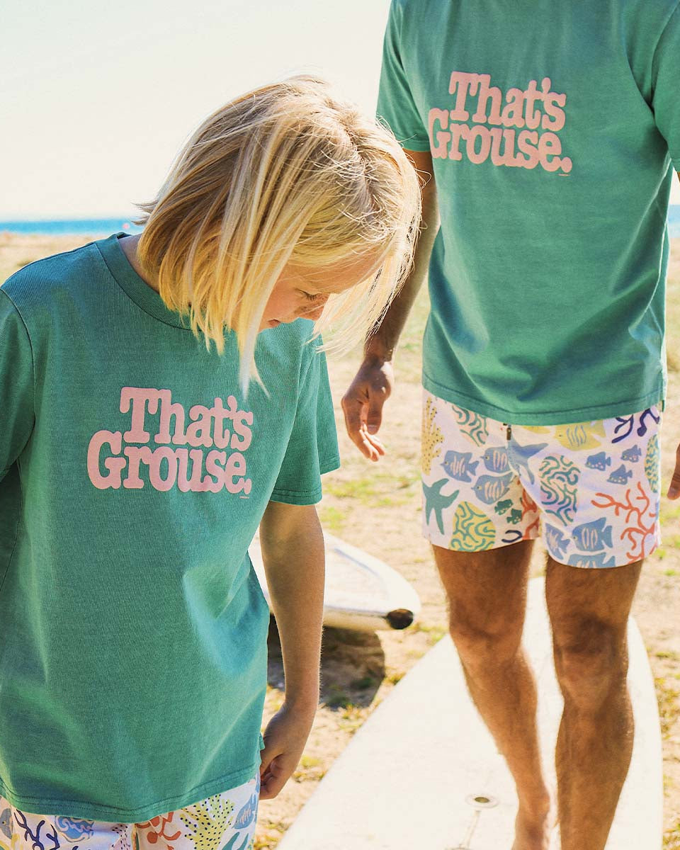 Skwosh Skwosh Thats Grouse Regular Tee - Green Skwosh Thats Grouse Regular Tee - Green Splash Swimwear Mens Clothing