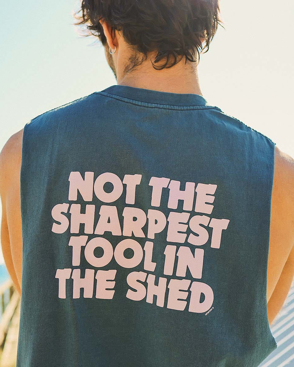Skwosh Skwosh Tool In The Shed Regular Tank - Navy Skwosh No Dramas Muscle Tank Splash Swimwear Shirts