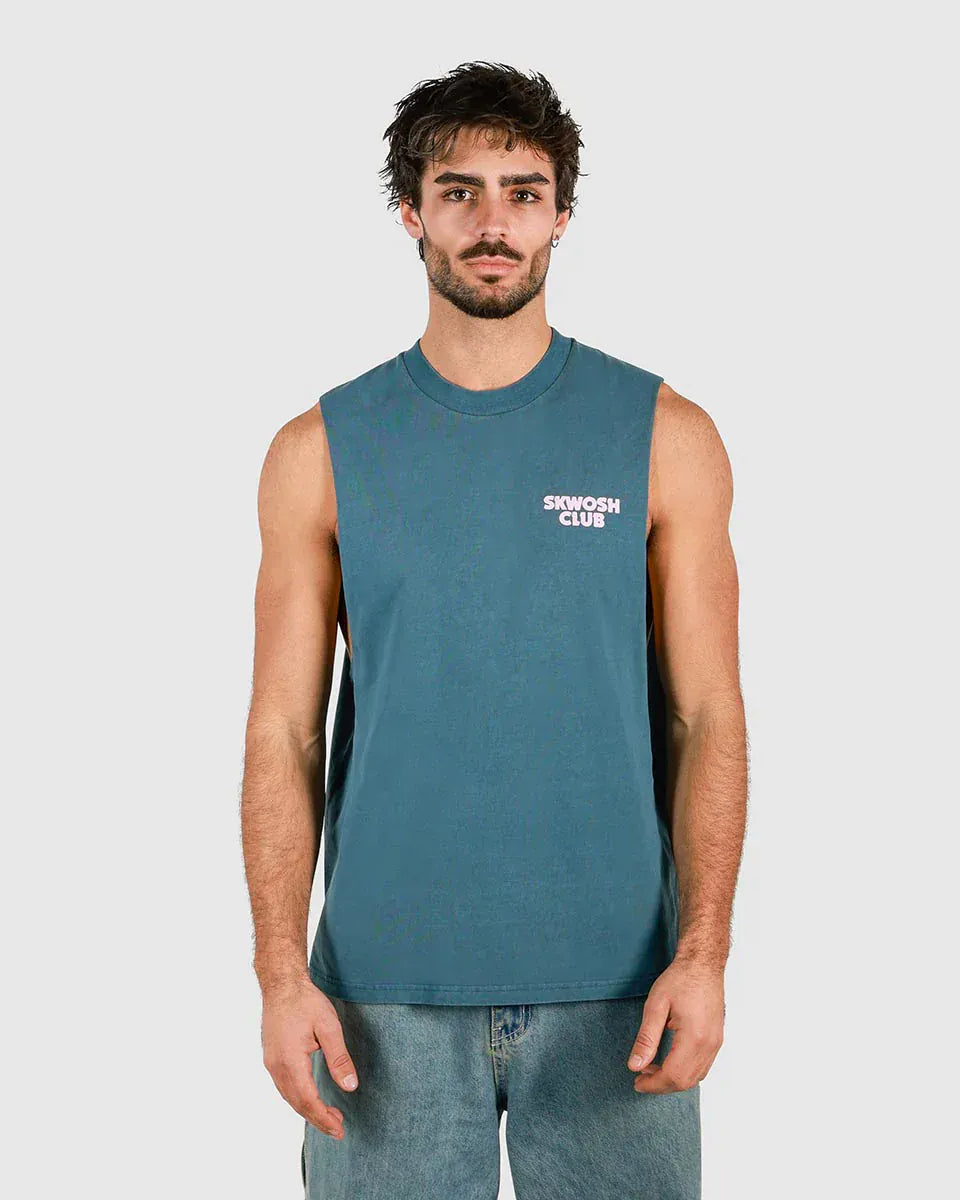 Skwosh Skwosh Tool In The Shed Regular Tank - Navy Skwosh No Dramas Muscle Tank Splash Swimwear Shirts