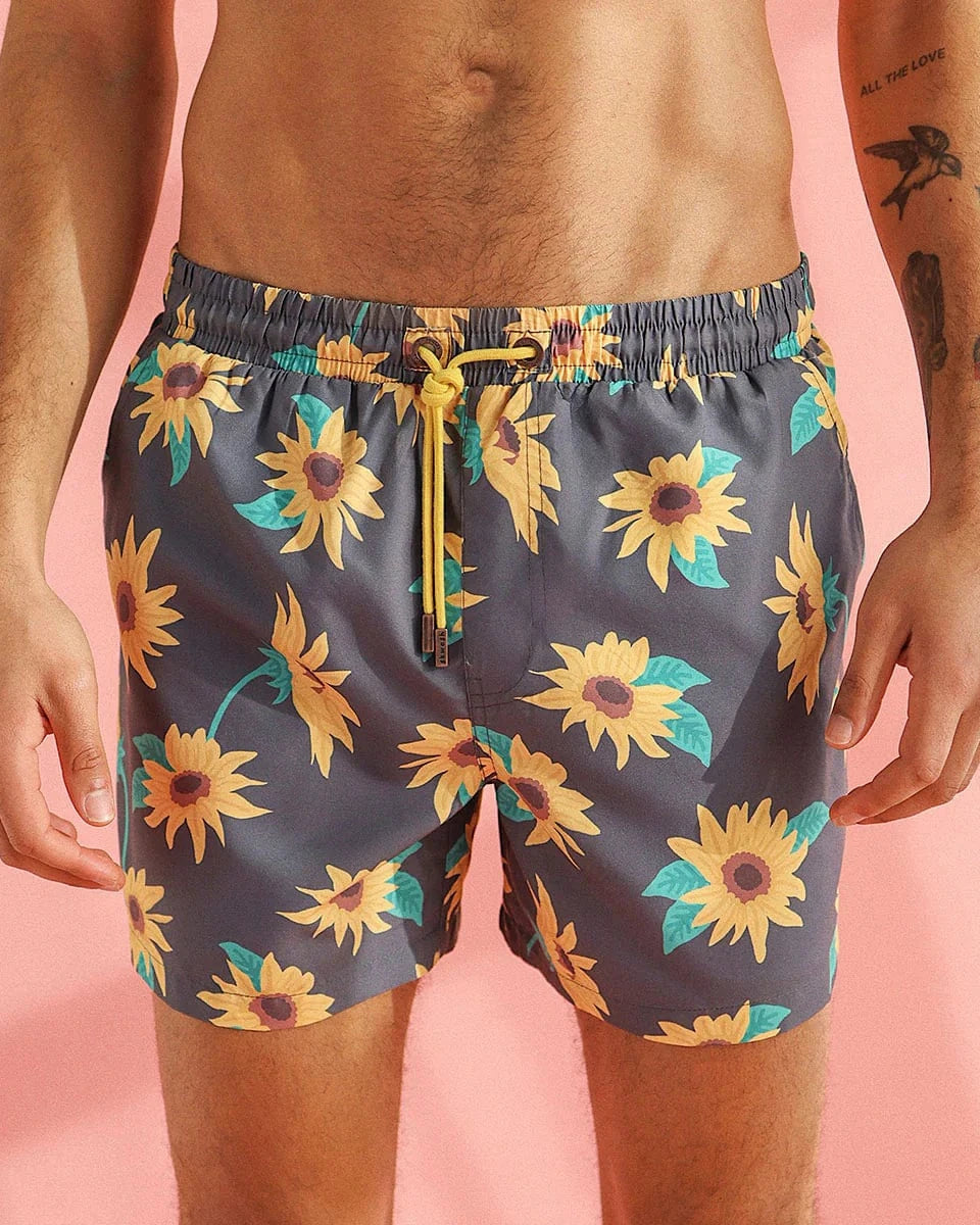 Skwosh Sunny Boy Mens Swim Shorts - Charcoal Skwosh Sunny Boy Mens Swim Shorts - Charcoal Splash Swimwear Mens Clothing