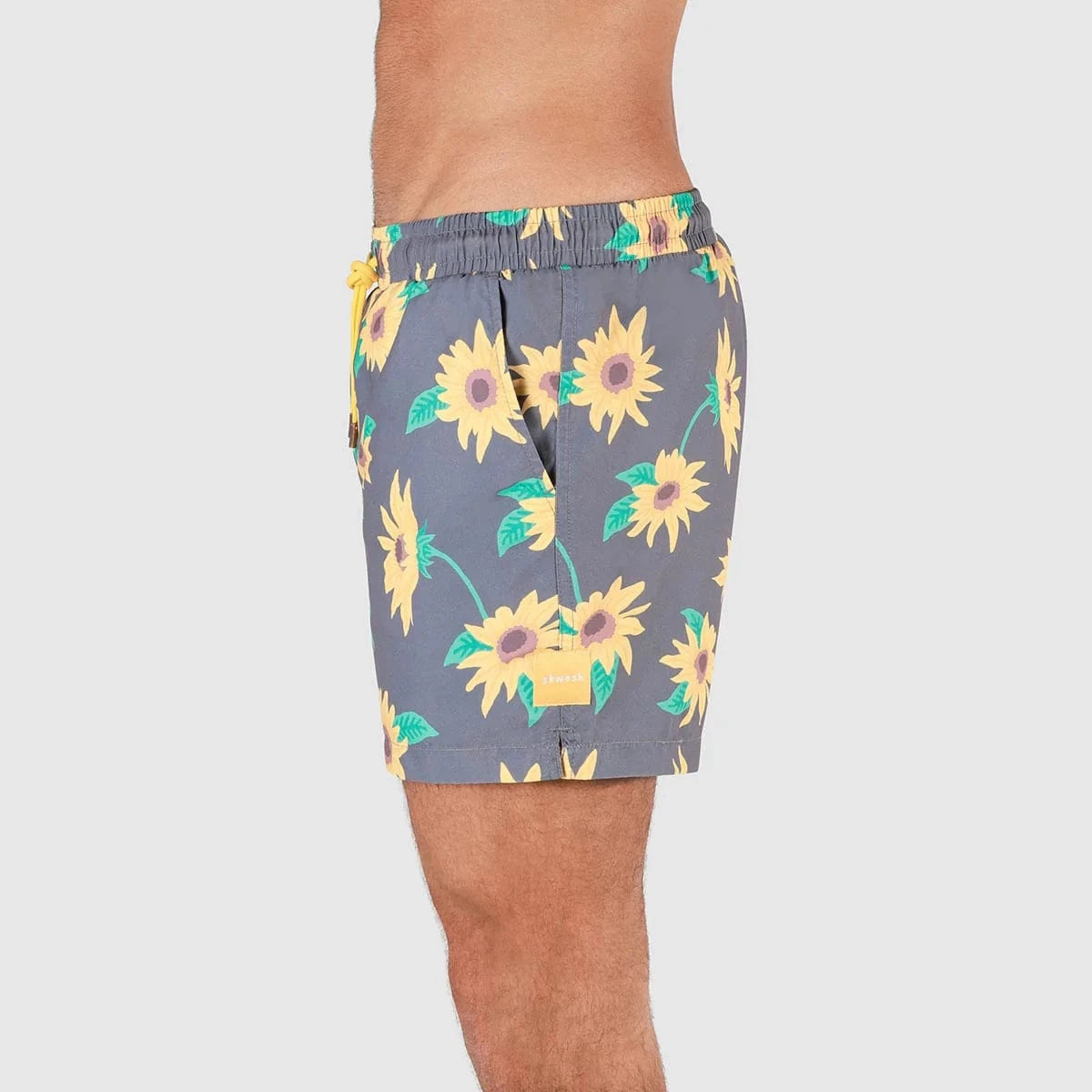 Skwosh Sunny Boy Mens Swim Shorts - Charcoal Skwosh Sunny Boy Mens Swim Shorts - Charcoal Splash Swimwear Mens Clothing