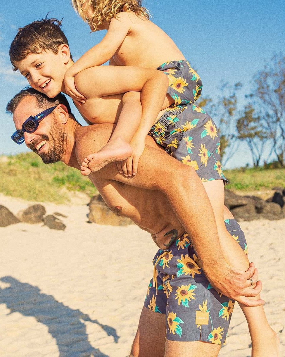 Skwosh Sunny Boy Mens Swim Shorts - Charcoal Skwosh Sunny Boy Mens Swim Shorts - Charcoal Splash Swimwear Mens Clothing