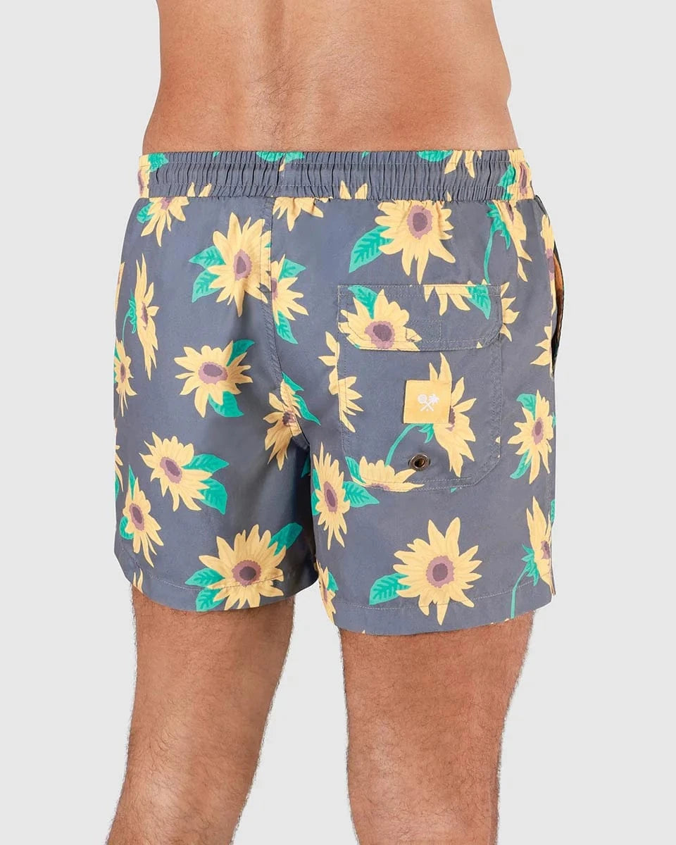 Skwosh Sunny Boy Mens Swim Shorts - Charcoal Skwosh Sunny Boy Mens Swim Shorts - Charcoal Splash Swimwear Mens Clothing