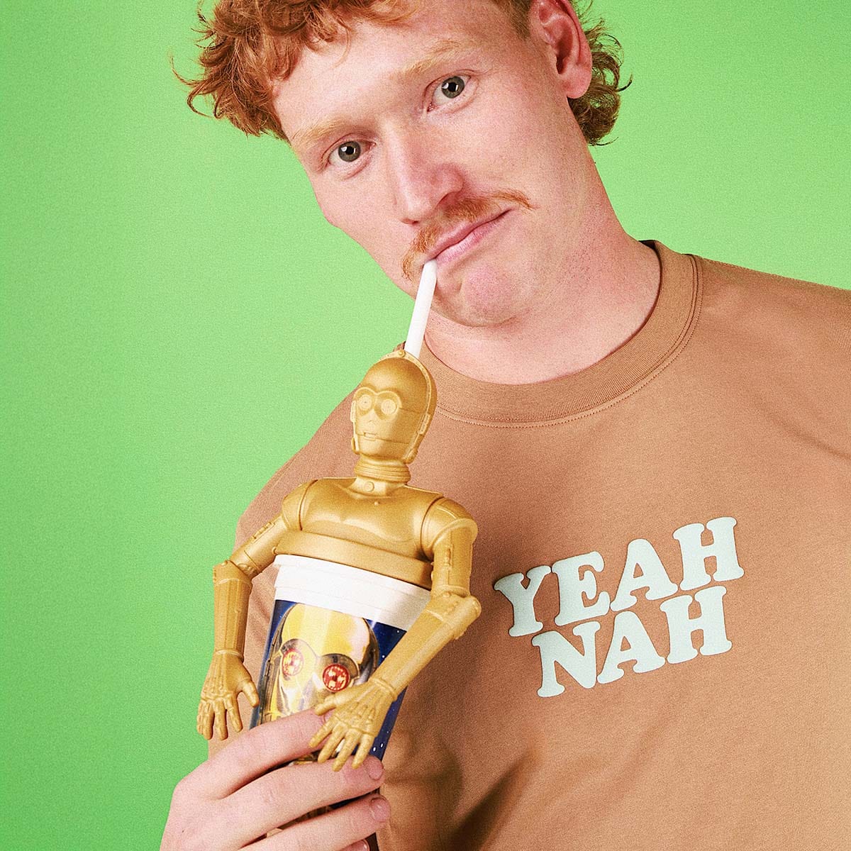 Skwosh Yeah Nah Regular Tee - Mocha Yeah Nah Regular Tee - Mocha Splash Swimwear Mens Clothing