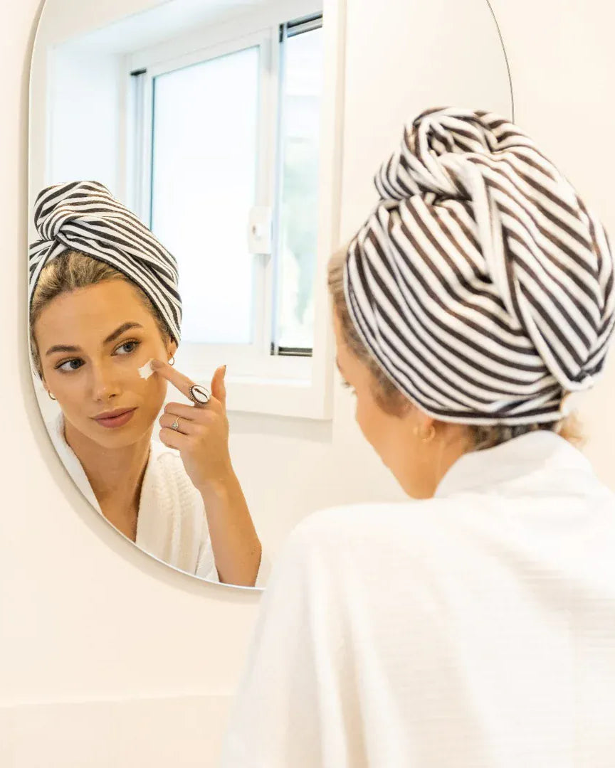 Sky Gazer Quick Dry Hair Wrap - Black Sky Gazer Quick Dry Hair Wrap - Malua Splash Swimwear Beach Towels 040835917081