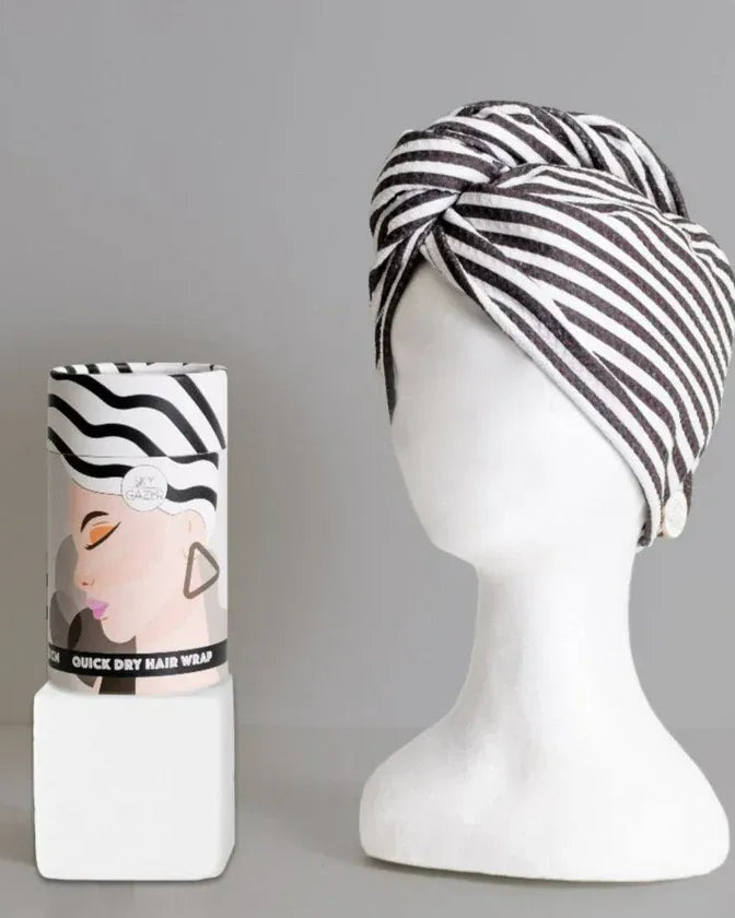 Sky Gazer Quick Dry Hair Wrap - Black Sky Gazer Quick Dry Hair Wrap - Malua Splash Swimwear Beach Towels 040835917081