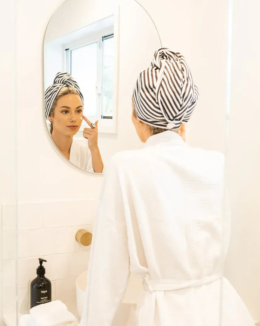 Sky Gazer Quick Dry Hair Wrap - Black Sky Gazer Quick Dry Hair Wrap - Malua Splash Swimwear Beach Towels 040835917081