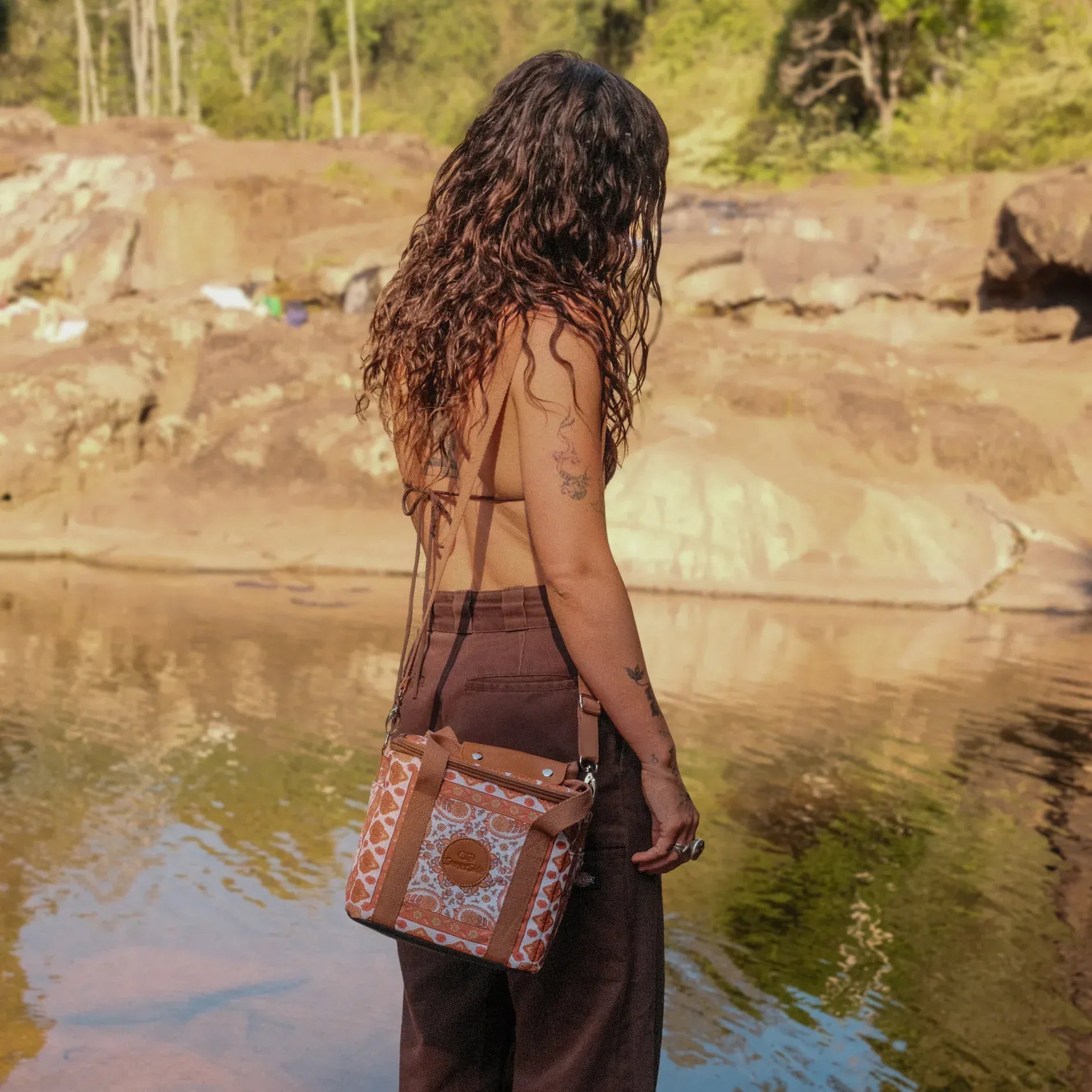 SomerSide Marigold Mini Cooler SomerSide Boho Sun Mini Cooler Splash Swimwear 1000028171