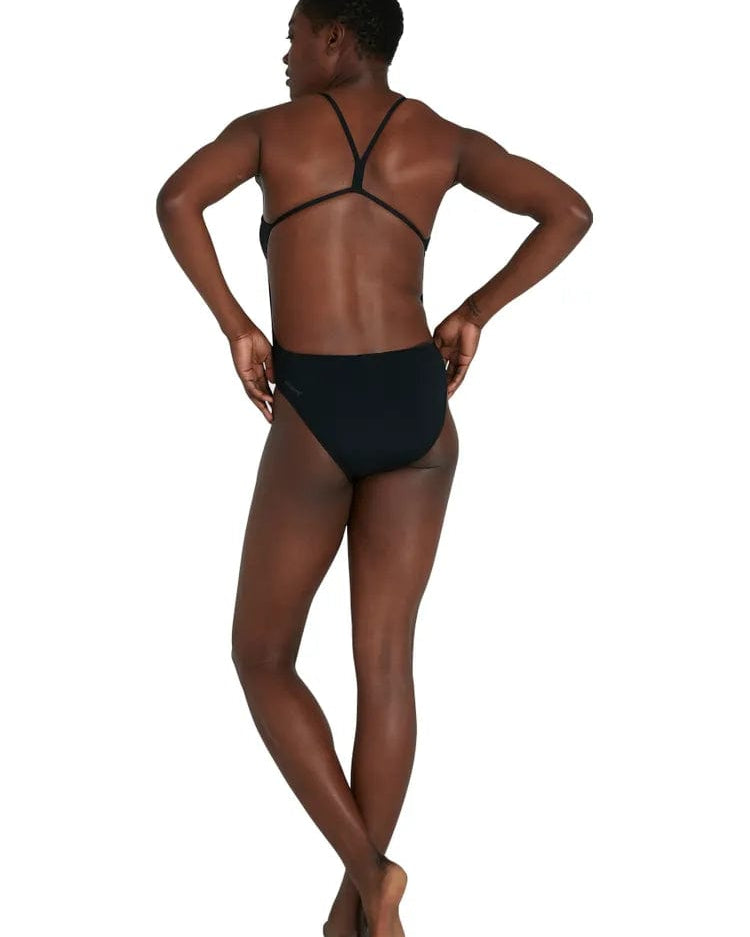 Speedo Endurance+ Thin Strap One Piece - Black 8/129080001 Splash Swimwear One Pieces 8 1000014771