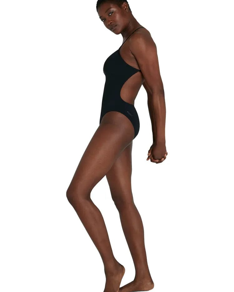 Speedo Endurance+ Thin Strap One Piece - Black 8/129080001 Splash Swimwear One Pieces 8 1000014771