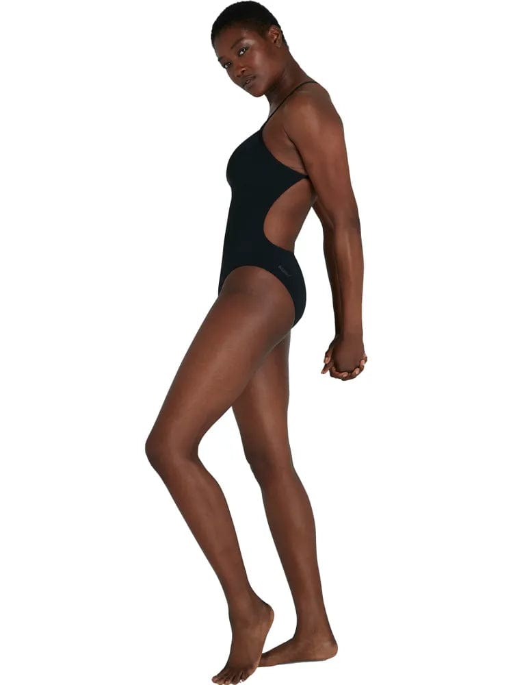 Speedo Endurance+ Thin Strap One Piece - Black 8/129080001 Splash Swimwear One Pieces 8 1000014771