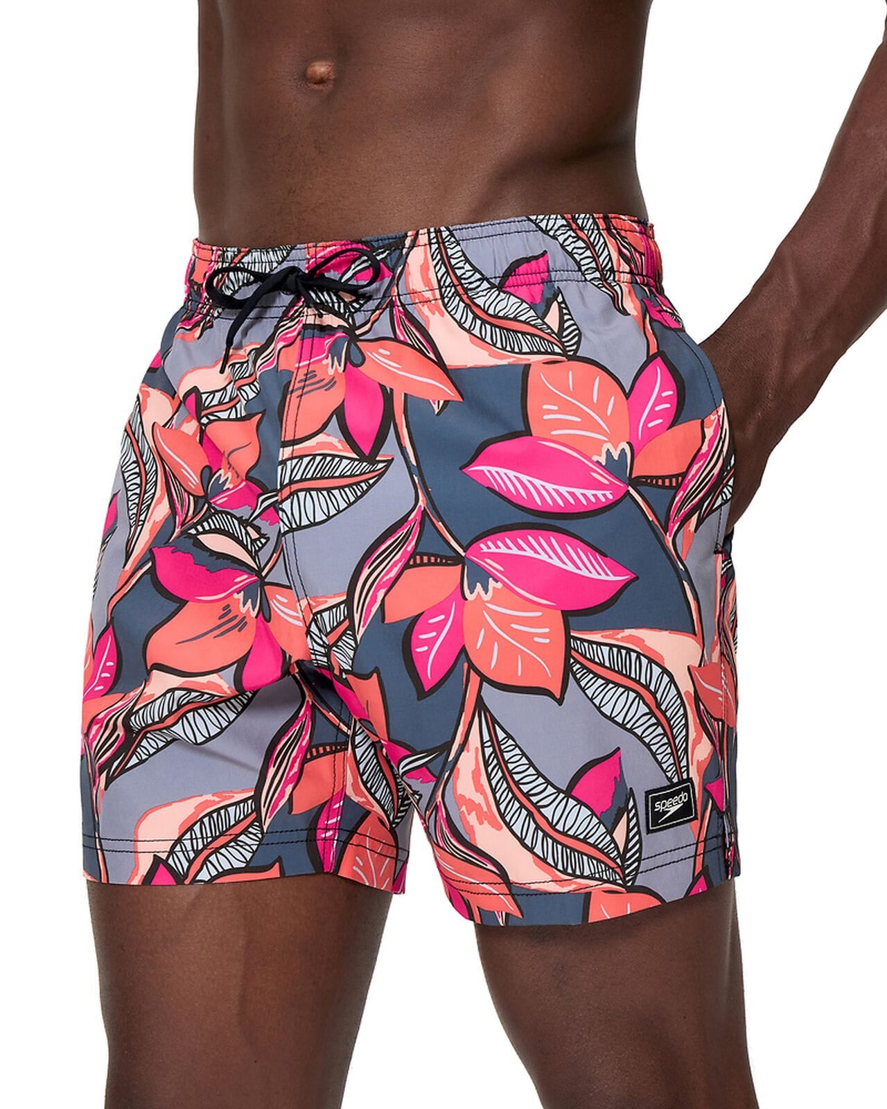 Speedo Mens Redondo Edge Volley 16" - Trop Coral Mens Redondo Edge Volley 16" - Trop Coral Splash Swimwear