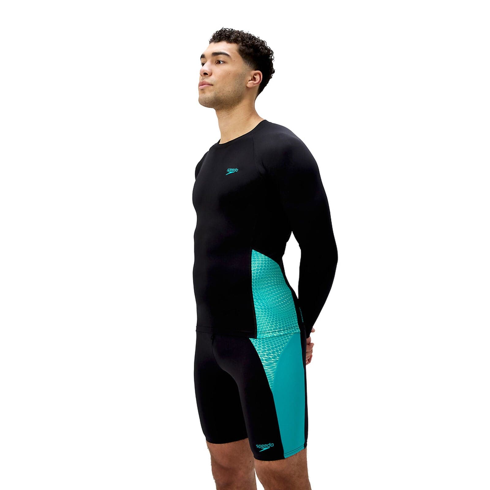 Speedo Speedo Mens Endurance+ Splice Rash Top Speedo Mens Endurance+ Splice Rash Top Splash Swimwear Mens
