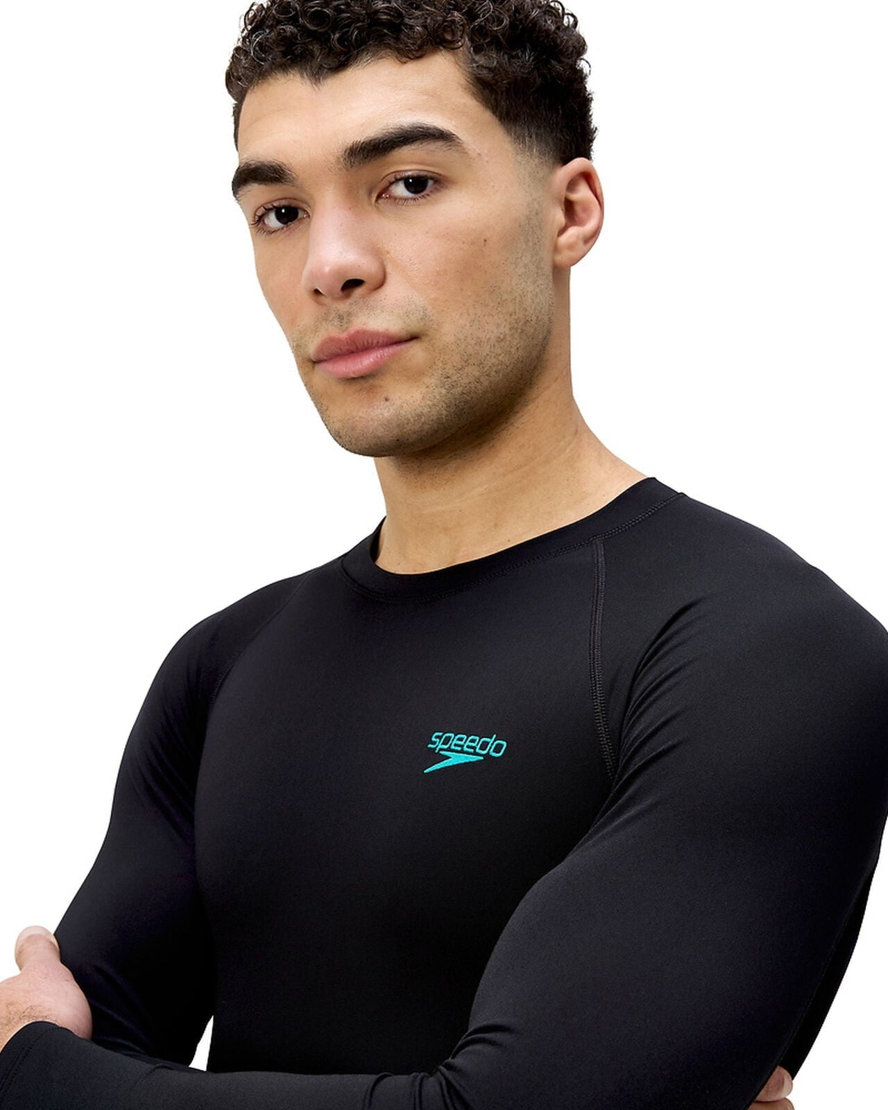 Speedo Speedo Mens Endurance+ Splice Rash Top Speedo Mens Endurance+ Splice Rash Top Splash Swimwear Mens