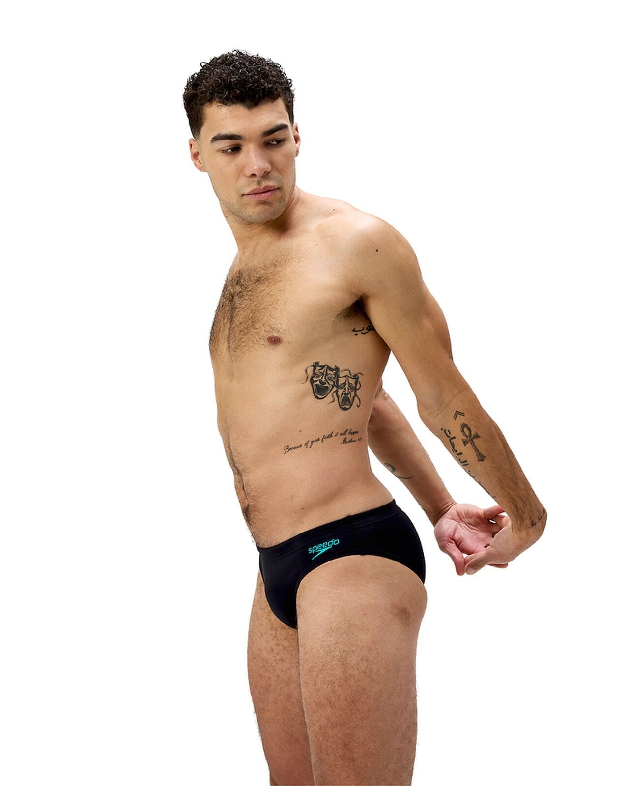 Speedo Speedo Mens Endurance+ Tech Panel 7cm Brief Speedo Mens Endurance+ Tech Panel 7cm Brief Splash Swimwear Mens Brief