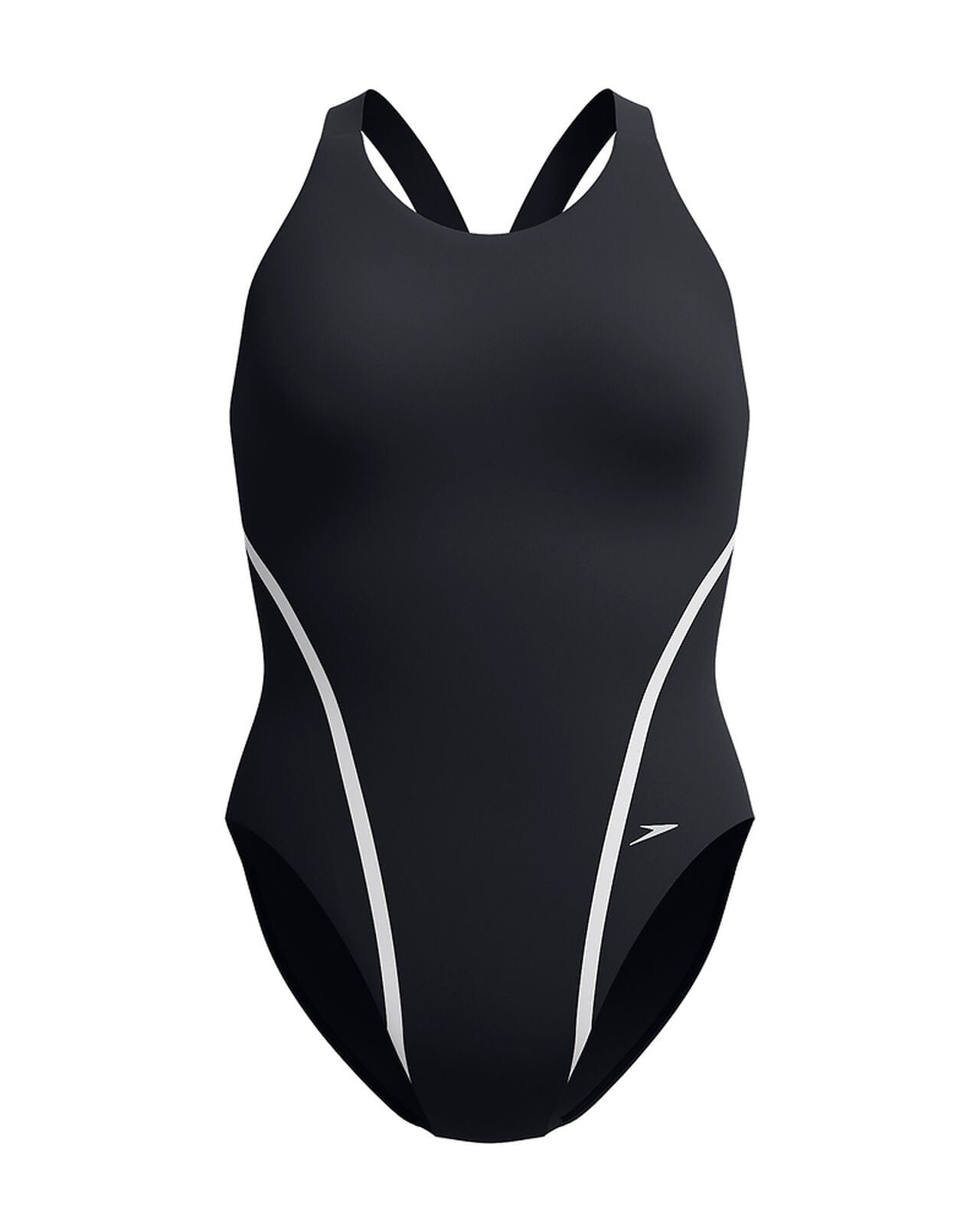 Speedo Speedo Womens Movement Back One Piece - Black/Silver Speedo Womens Movement Back One Piece - Black/Silver Splash Swimwear One Pieces