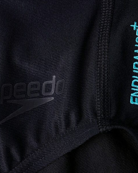 Speedo Womens Digital Placement One Piece - Black/Pool Splash Swimwear Swim Dress, Tankini & One Piece