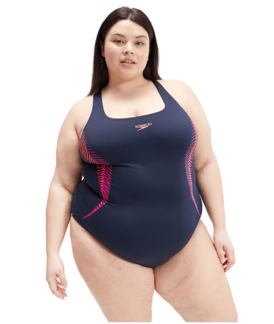 Speedo Womens Plus Size Placement Medalist Splash Swimwear