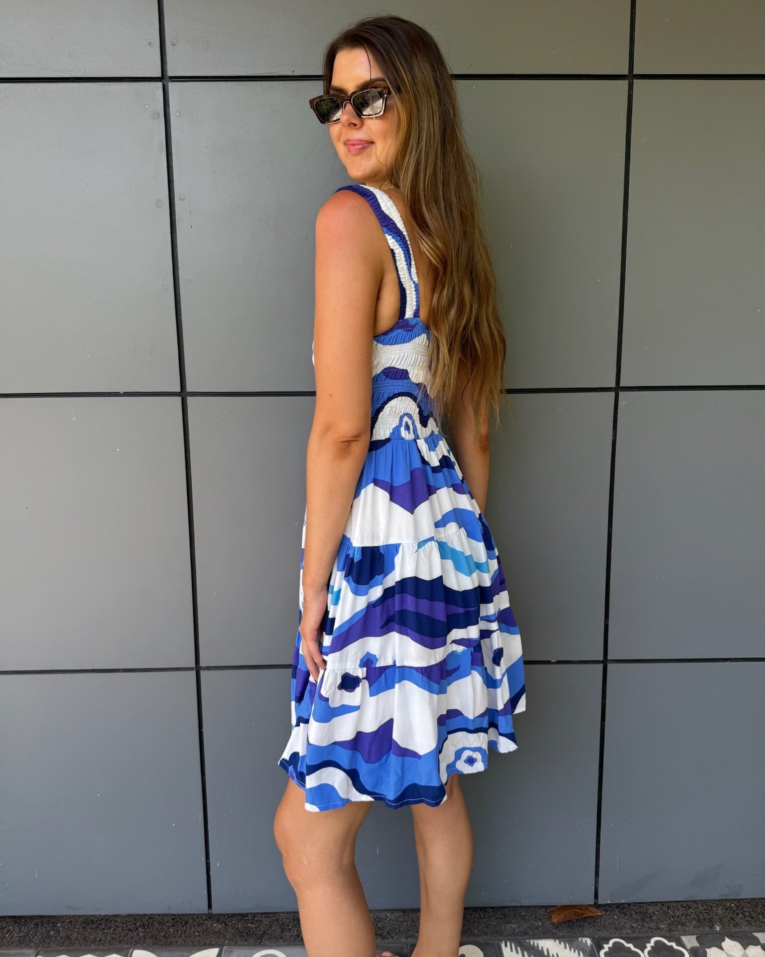 Splash Swimwear Elcee Retro Flowers Mini Dress Elcee Retro Flowers Mini Dress Splash Swimwear