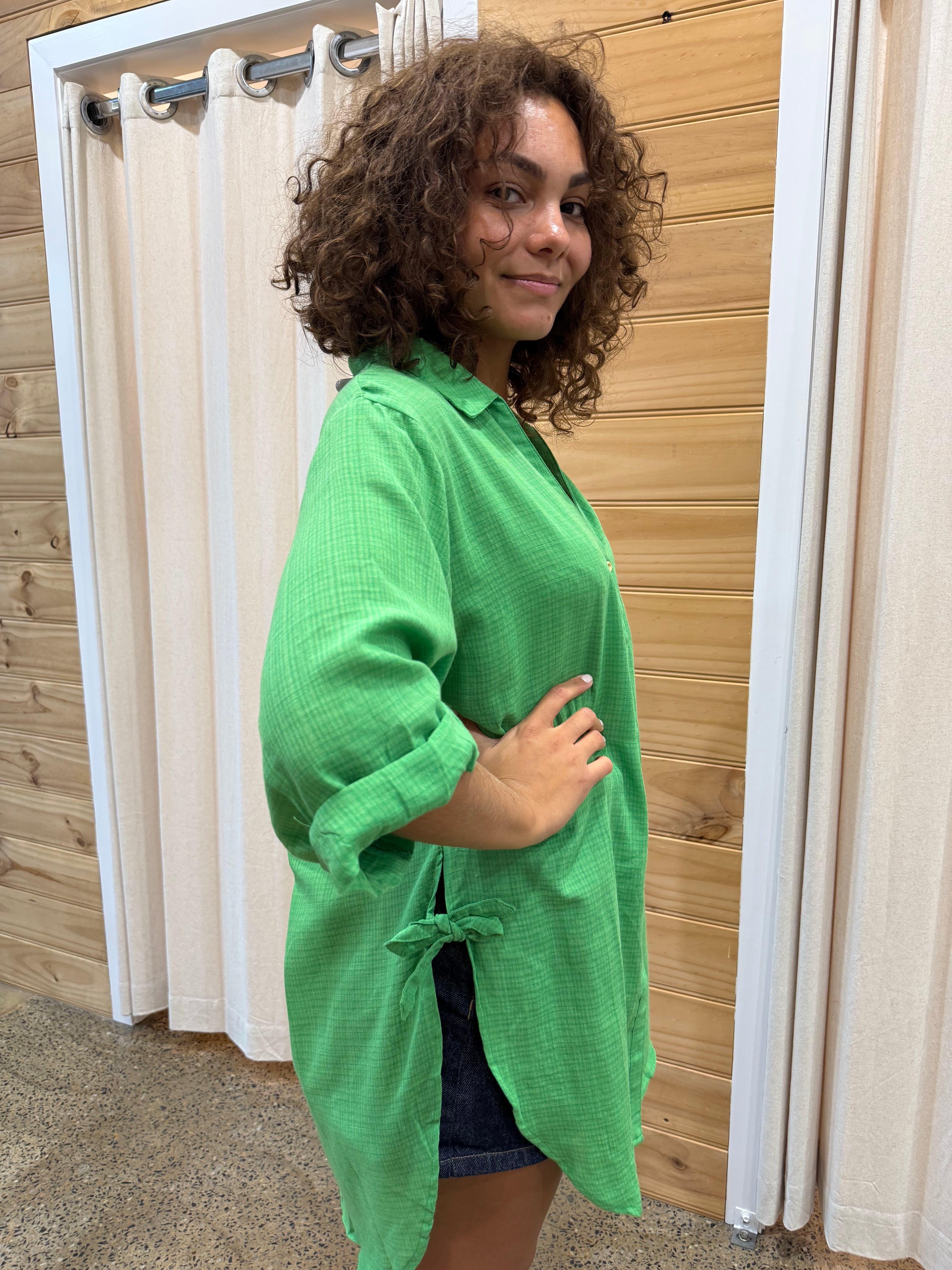 Style Box Lorraine Tie Side Shirt Lorraine Tie Side Shirt Splash Swimwear