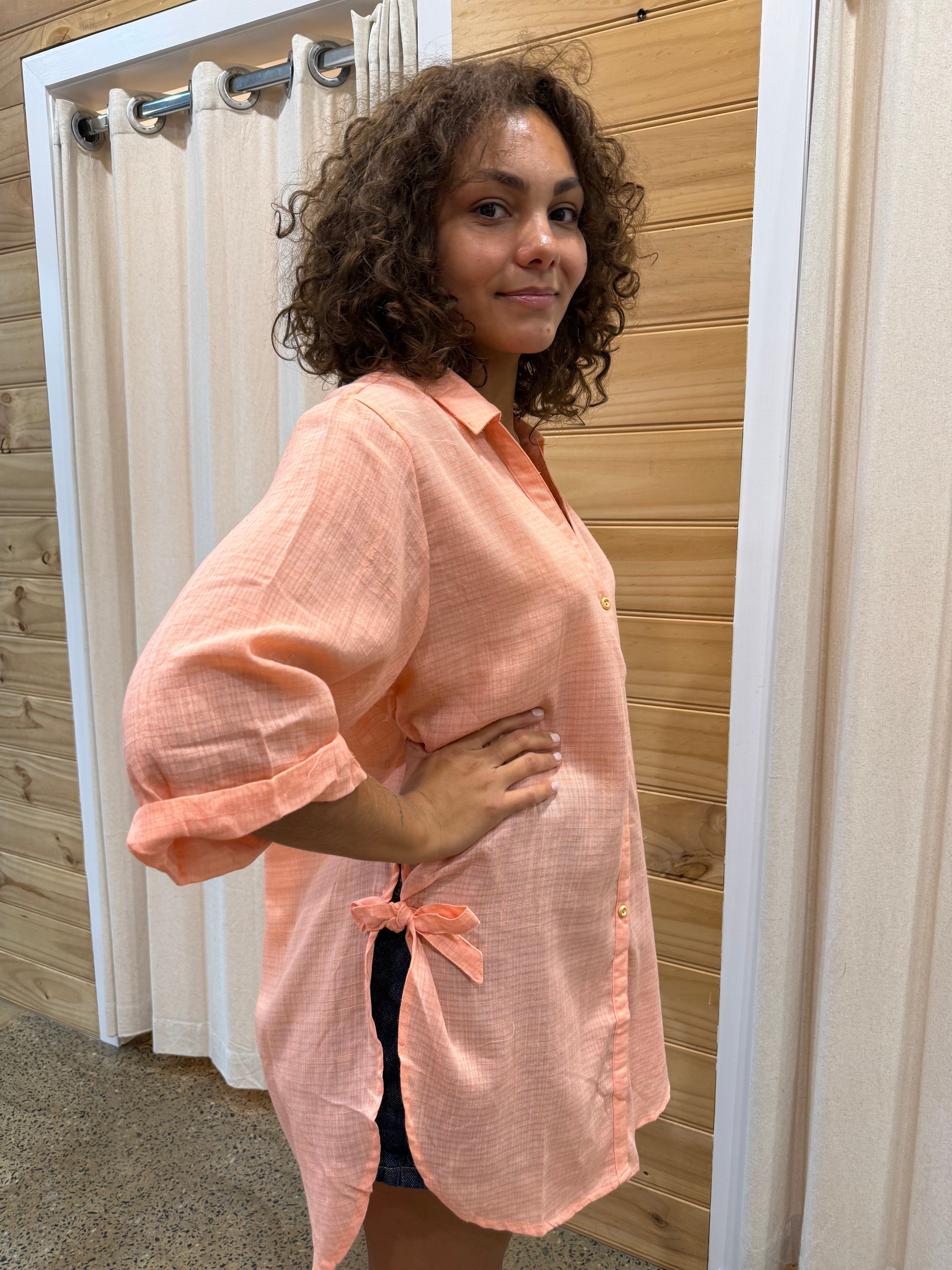 Style Box Lorraine Tie Side Shirt Lorraine Tie Side Shirt Splash Swimwear