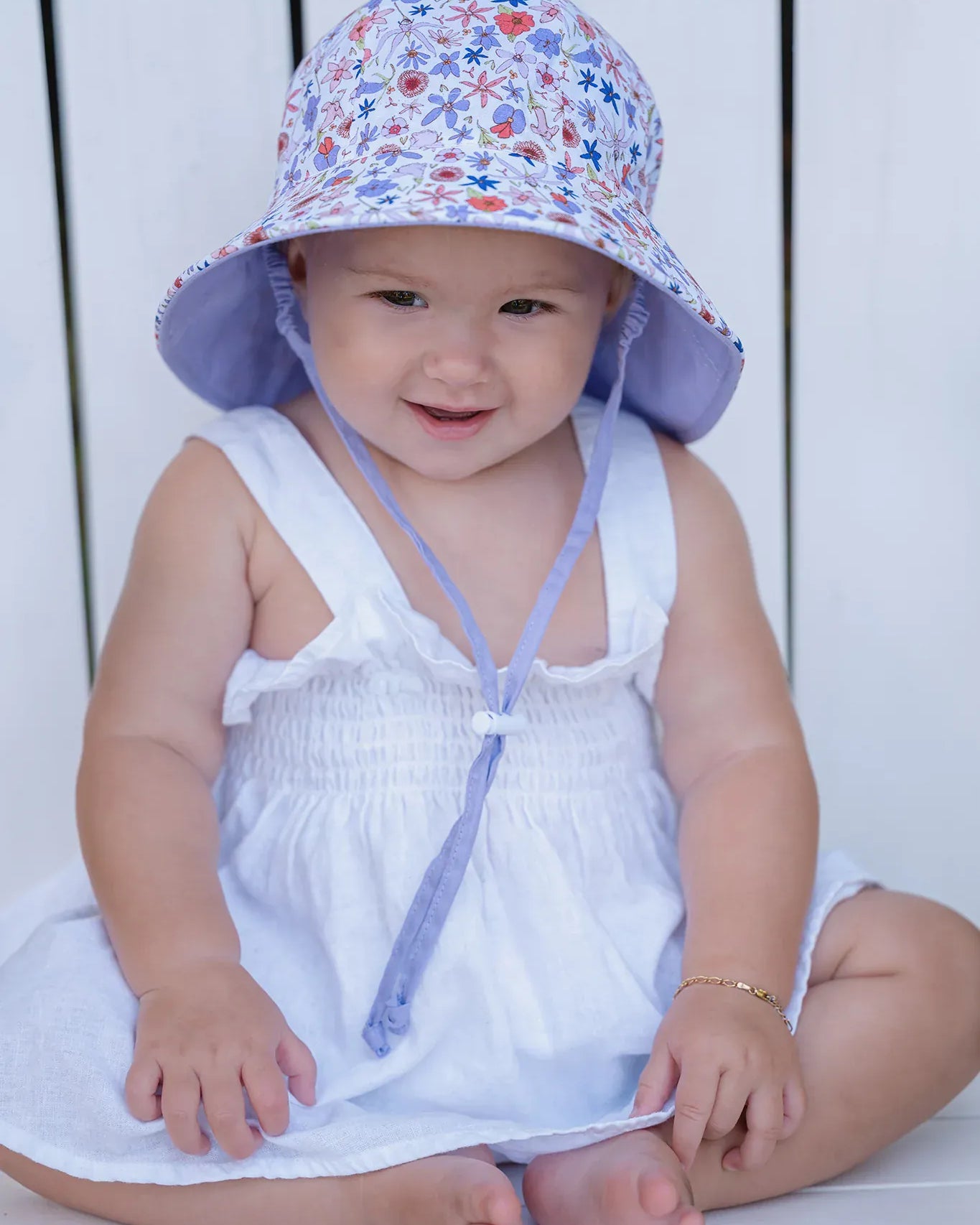 Sundaise Sundaise Bella Wildflowers Legion Hat - 0-3 Years SH854 Della Panama Flamingo Hat 3-6 Years Splash Swimwear Hats 9347418018960