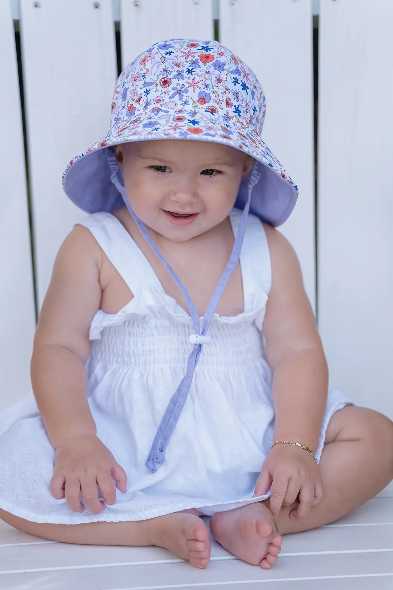 Sundaise Sundaise Bella Wildflowers Legion Hat - 0-3 Years SH854 Della Panama Flamingo Hat 3-6 Years Splash Swimwear Hats 9347418018960